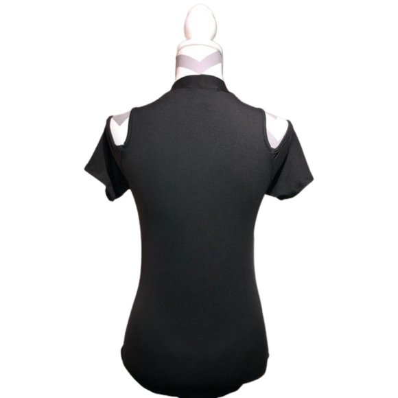 Gaze Black Blouse with Ringlets and Tie - Picture 2 of 7